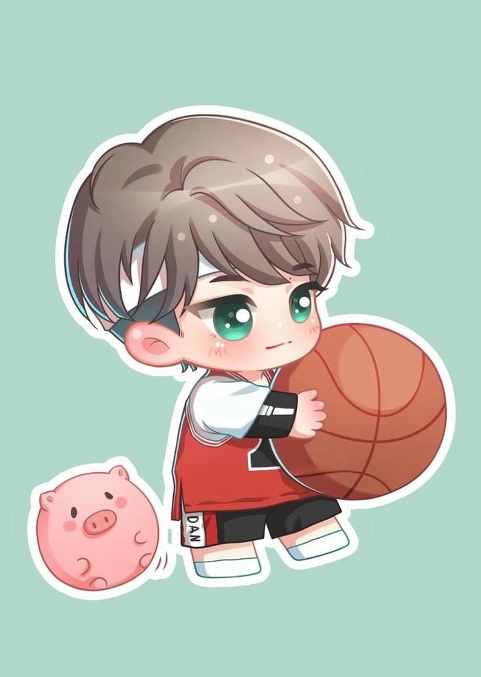 Ảnh chibi nam dễ thương mặc hoodie cá tính