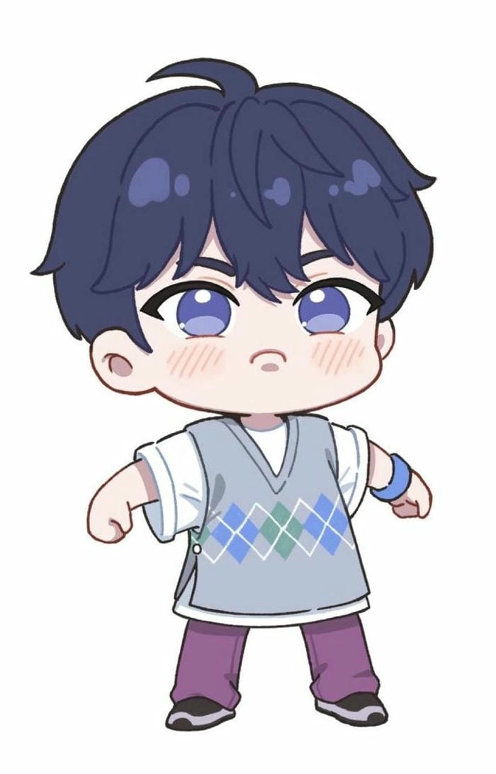 Ảnh nam cute chibi tóc bạch kim siêu cool