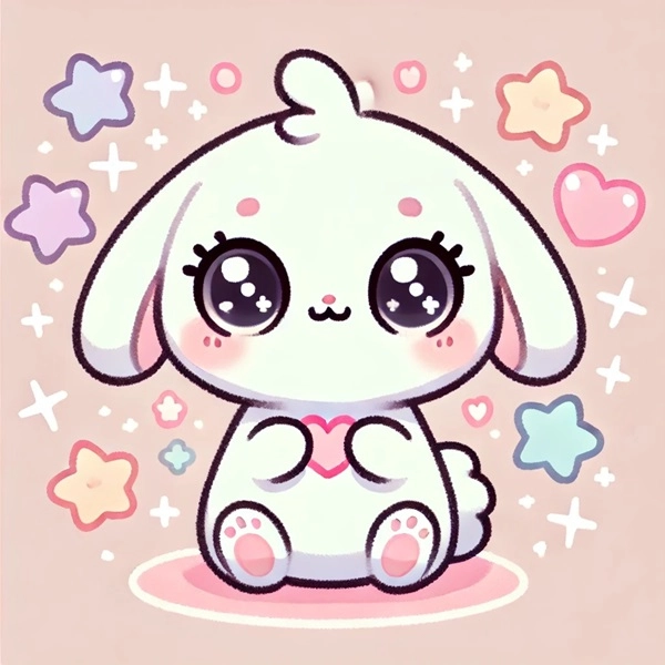 Tải ngay thỏ cute hình chibi độc đáo