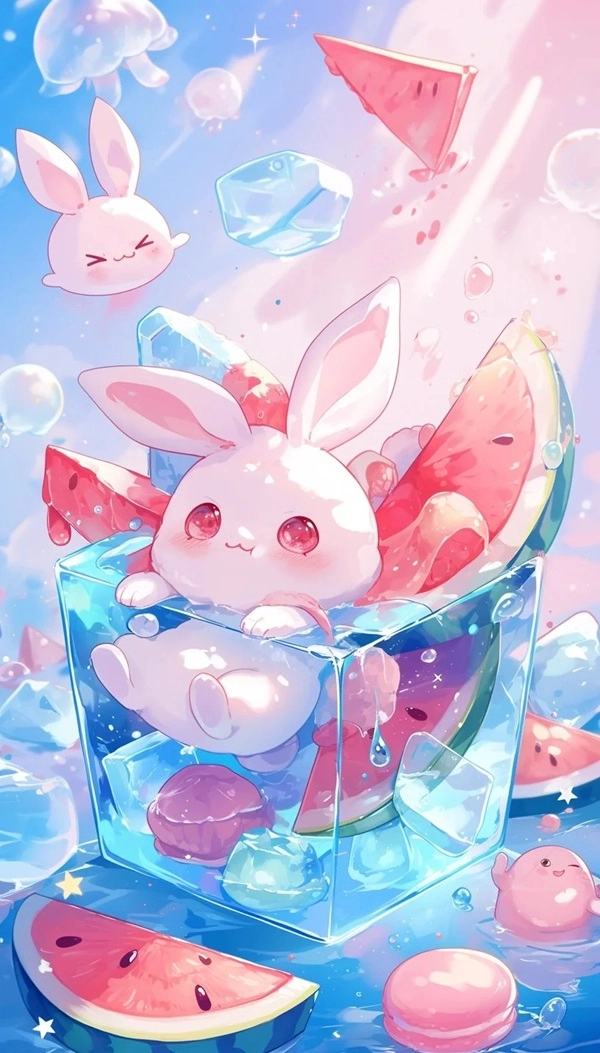 Ngắm nhìn con thỏ cute chibi đáng yêu