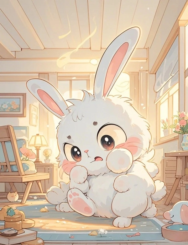Mẫu chibi vẽ con thỏ cute cực đẹp