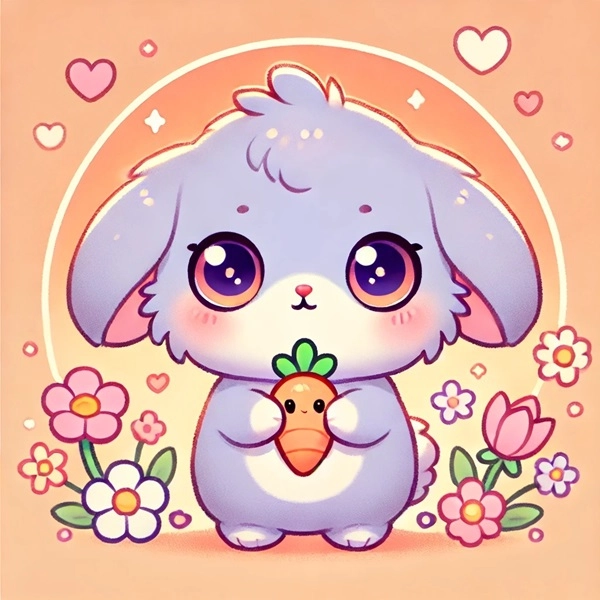 Hình anime thỏ cute hình chibi mới nhất