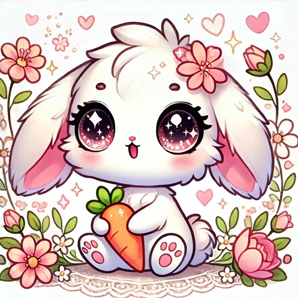 Tải về hình con thỏ cute chibi ngay