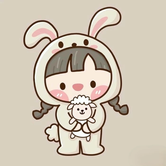 Hình ảnh con thỏ chibi cute mới lạ