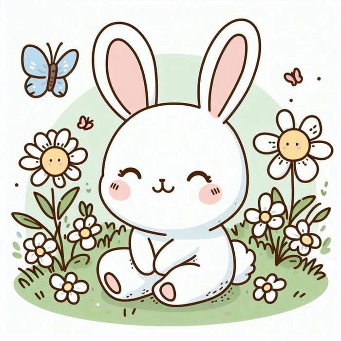 Ngây ngất với cute thỏ con dễ thương chibi