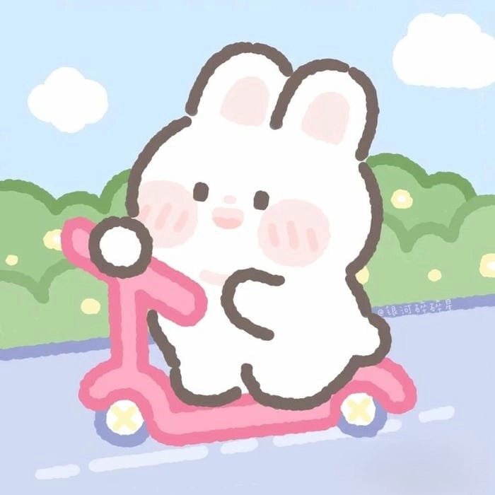 Ngắm nhìn hình thỏ chibi dễ thương