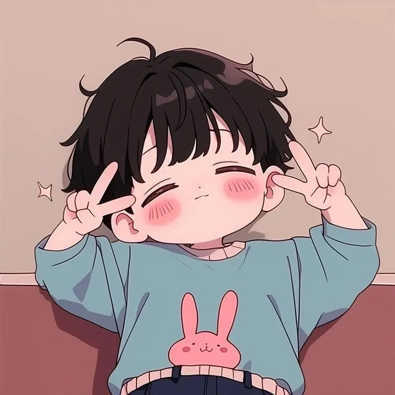 Avatar anime nam cute chibi thể hiện phong cách riêng biệt