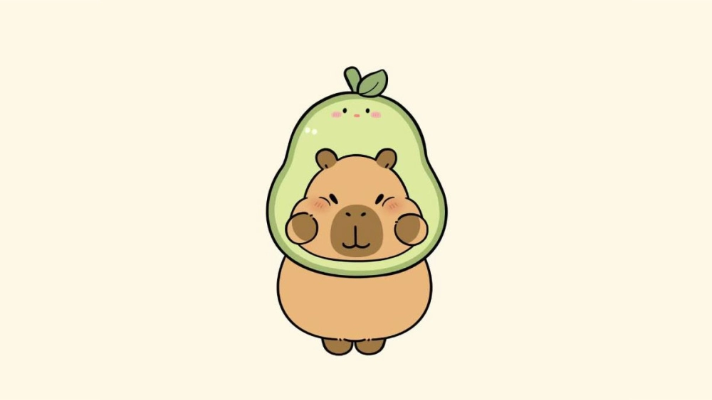 Mẫu avatar hình nền avatar capybara chibi cute đẹp lạ