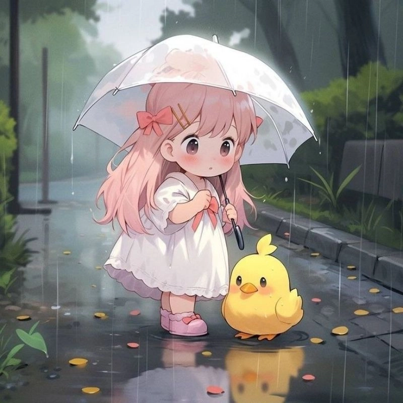 Avatar ngộ nghĩnh anime chibi girl cute dễ vẽ làm say mê người xem