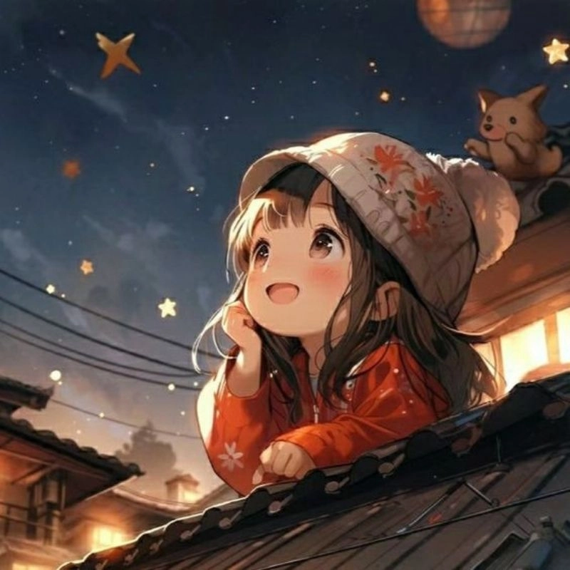 Avatar girl avatar cute anime chibi nổi bật giữa đám đông