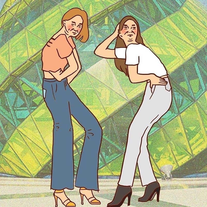 Cute avatar đôi bạn thân nữ chibi thể hiện tình bạn ngọt ngào dễ thương