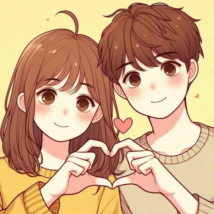 Ảnh anime chibi avatar cute đôi mang phong cách trẻ trung dễ mến