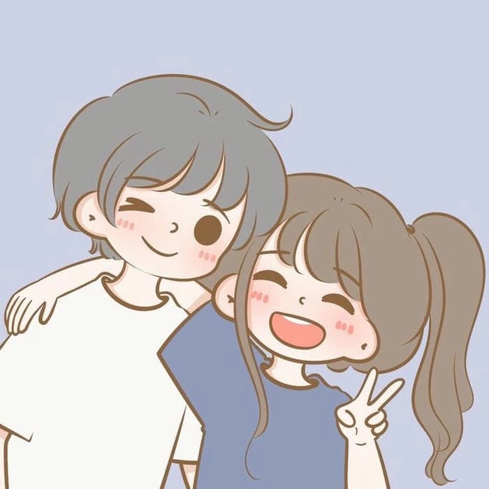 Chibi avatar đôi bff cute thích hợp cho bạn thân cùng nhau tạo dấu ấn