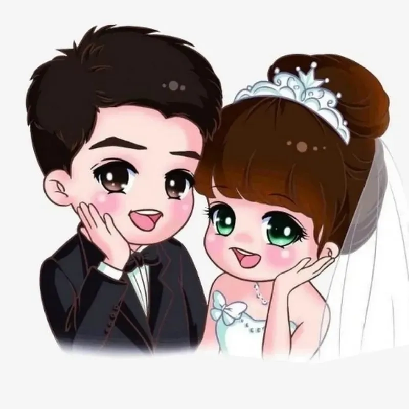 Chibi yêu nhau avatar đôi cute cho cặp đôi yêu thích sự lãng mạn