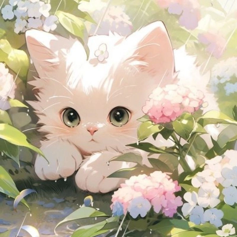 Avatar cute mèo chibi mập đôi cực hợp bạn thân