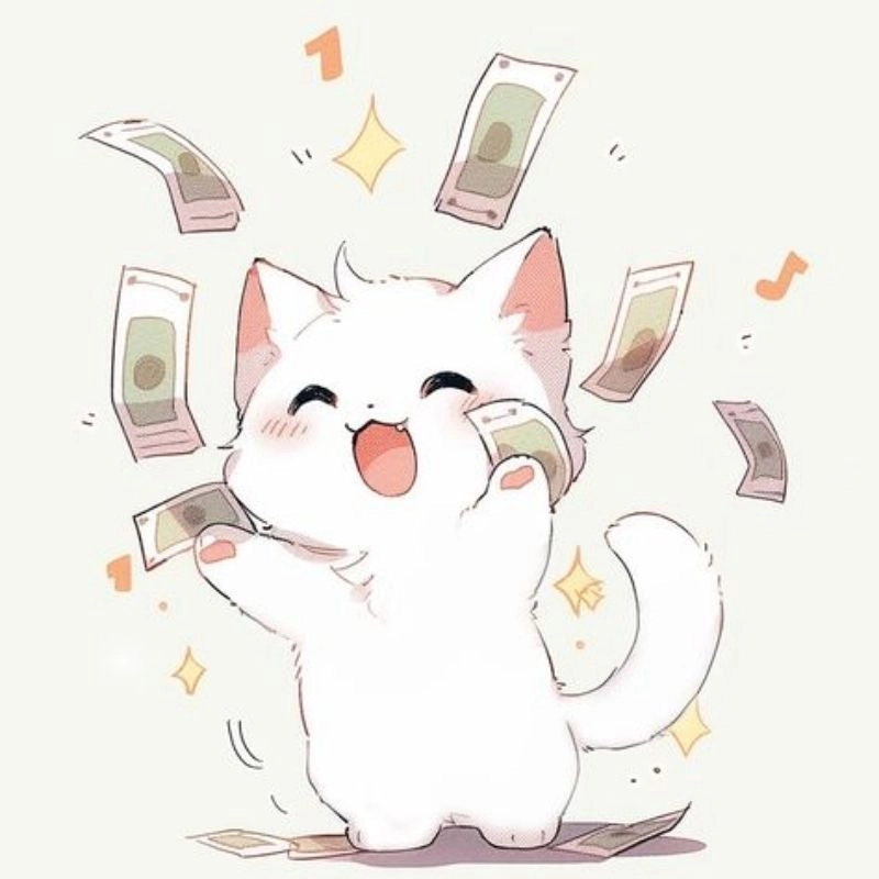 Avatar chibi mèo cute làm tan chảy trái tim