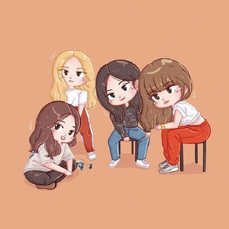 Nét dịu dàng từ ảnh rose blackpink cute chibi