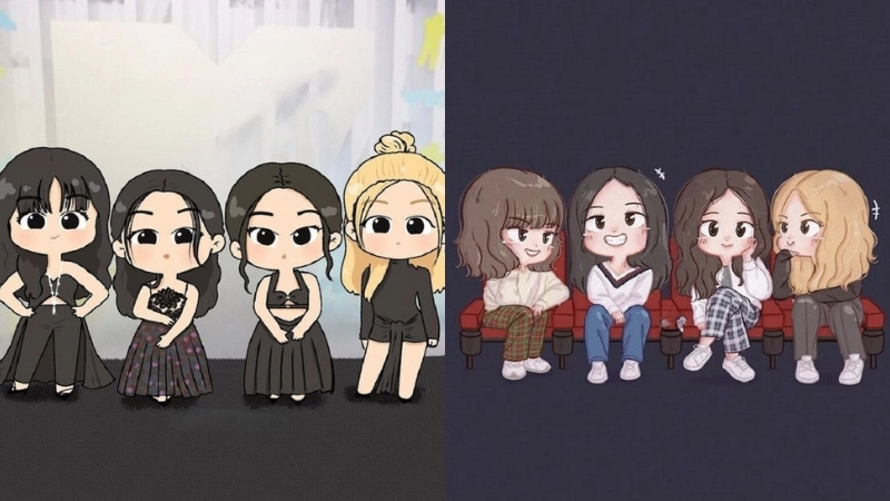 Ảnh blackpink cute chibi là gì khiến fan phát sốt