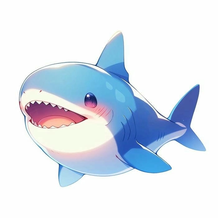 Cá mập chibi siêu dễ thương nổi bật