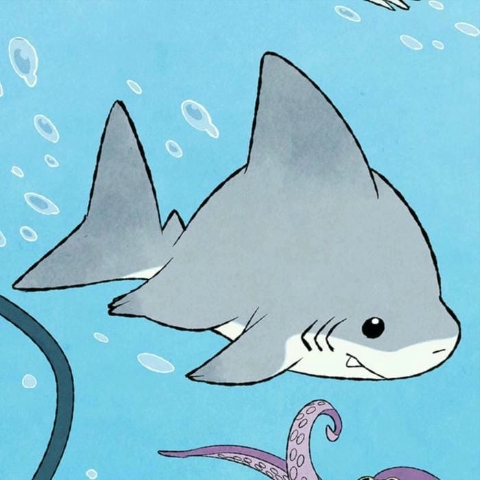 Hình ảnh cá mập chibi cute đáng yêu
