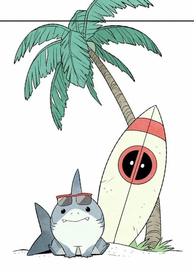 Bộ avatar cá mập chibi cho mạng xã hội