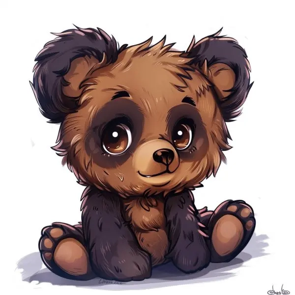 Chibi avatar gấu trắng cute tinh khôi mang vẻ ngây thơ đáng yêu