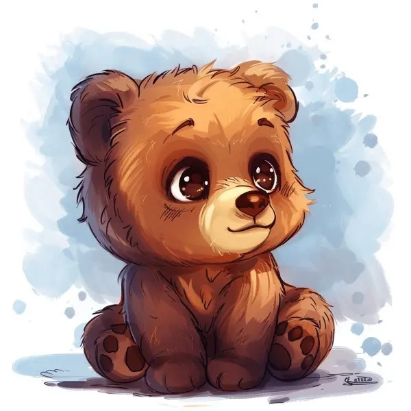 Avatar ảnh gấu nâu cute chibi ngọt ngào và siêu dễ mến