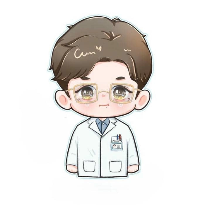 Ảnh cute hoạt hình bác sĩ nữ chibi