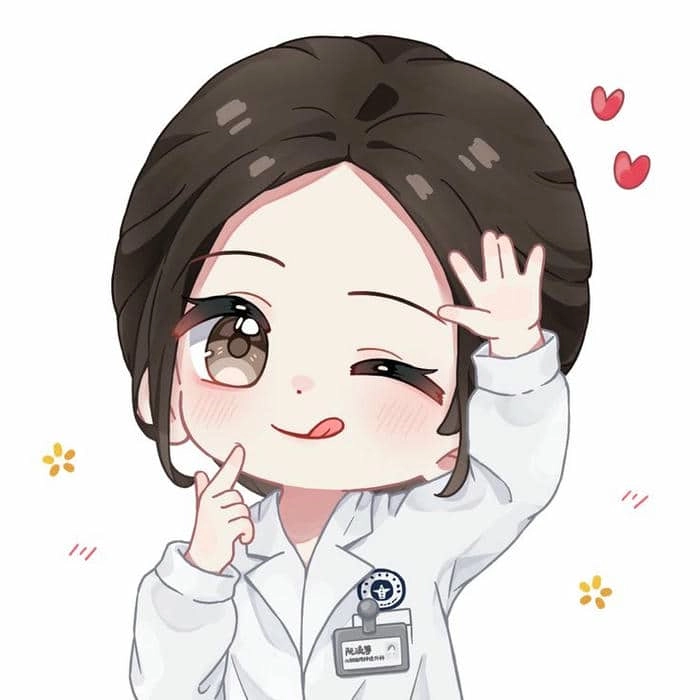 Hình ảnh bác sĩ nữ chibi dễ thương tinh tế