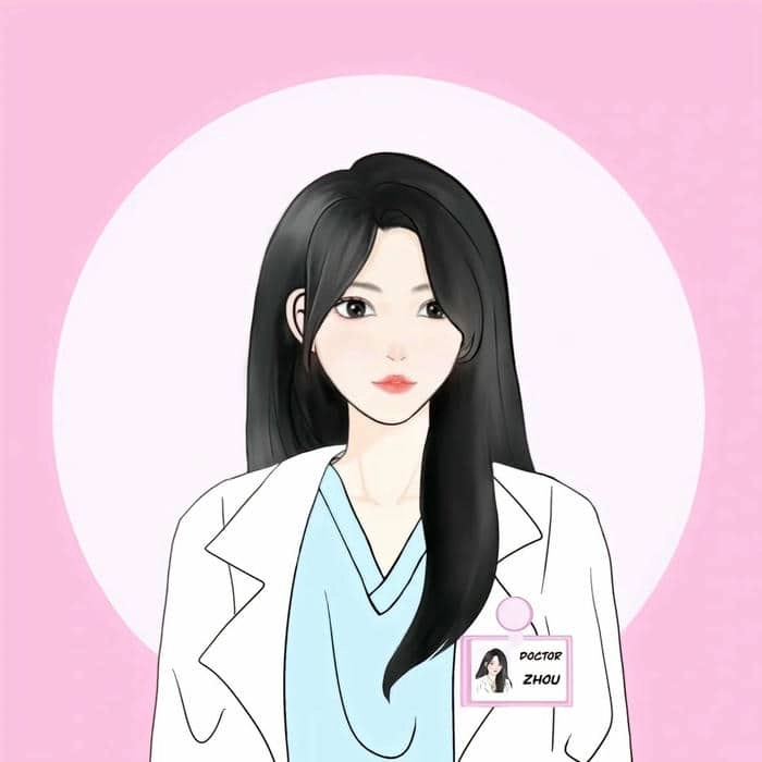 Y tá vector phong cách hoạt hình mới