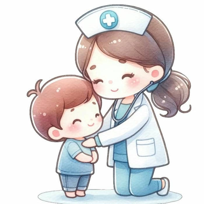 Hình nền bác sĩ chibi đáng yêu độc đáo