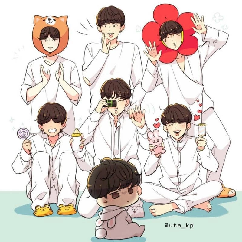 Ngắm chibi bts jin siêu đáng yêu