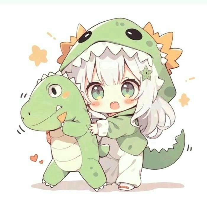 Chibi girl avatar cute anime mang đậm phong cách dịu dàng