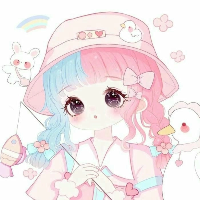 Hình ảnh chibi girl avatar cute anime tạo điểm nhấn trên mạng xã hội