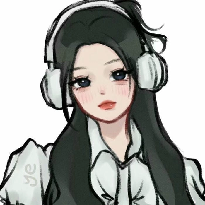 Avatar chibi nữ cute máu xanh dương với vẻ đẹp mát mẻ