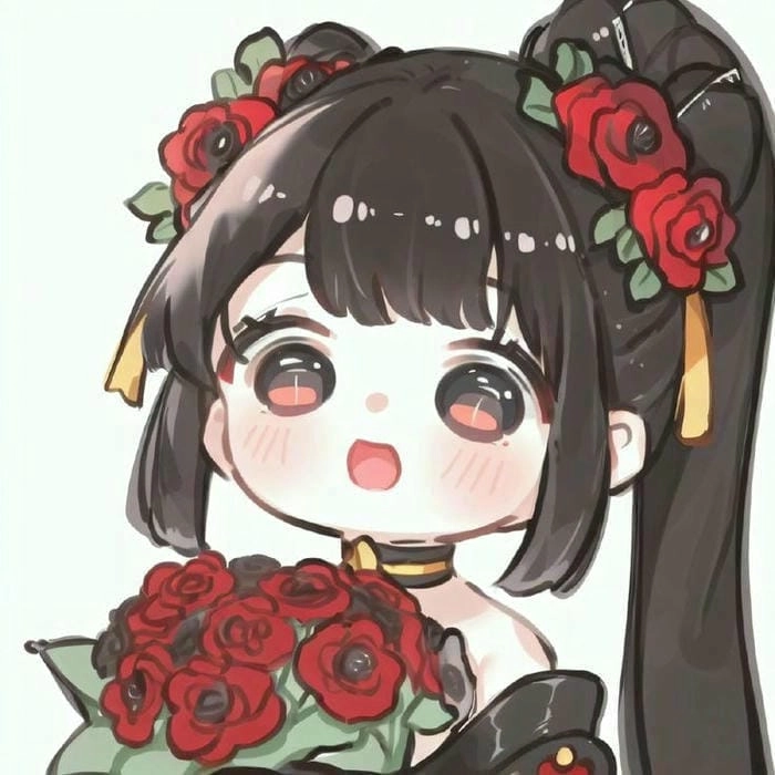 Avatar chibi nữ cute tết rực rỡ đón xuân tươi vui