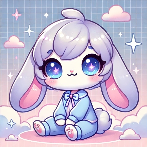 Thỏ chibi mập tròn trĩnh siêu cưng