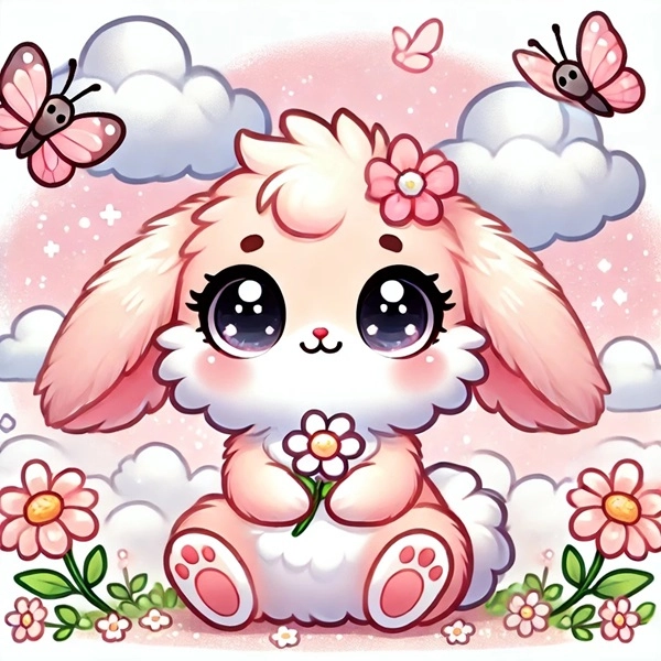 Ảnh thỏ cute chibi thu hút mọi ánh nhìn