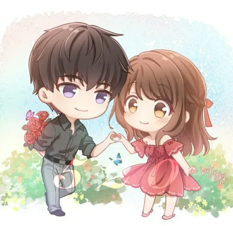 Ngắm nhìn loạt ảnh chibi cặp đáng yêu