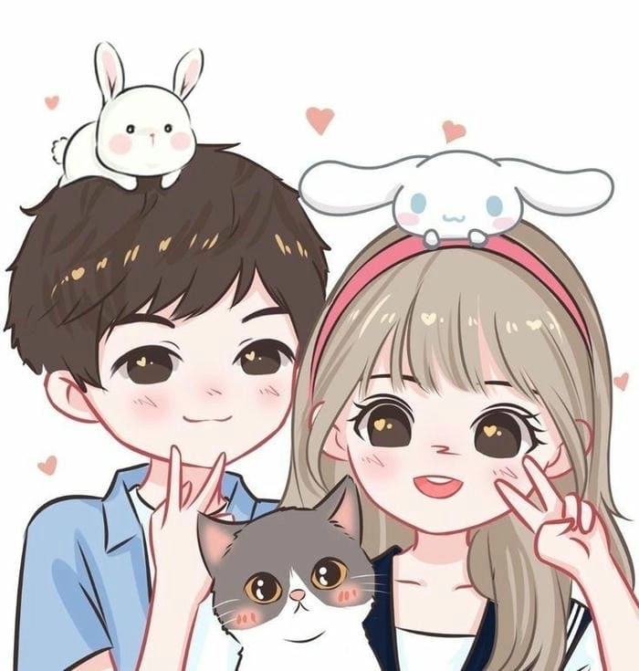 Siêu ngầu cùng mèo chibi mập đôi siêu đáng yêu