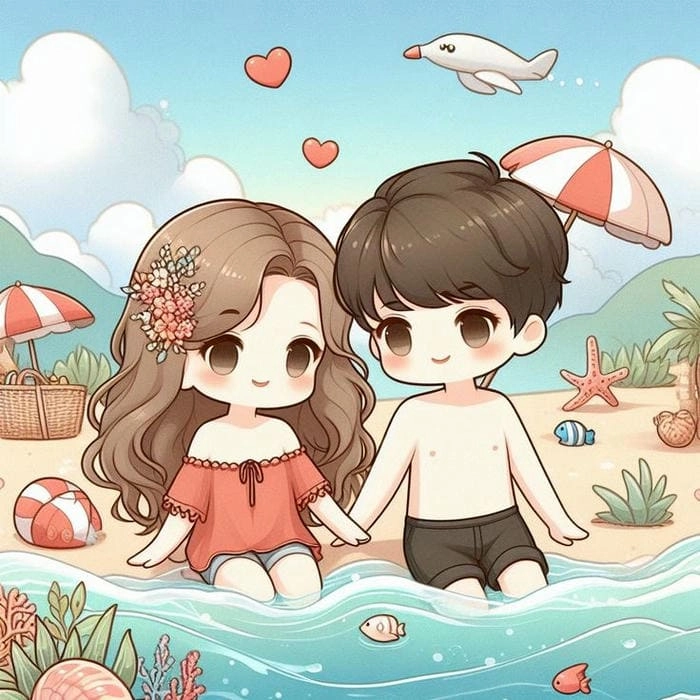 Xem thử ảnh anime chibi cặp đôi ngọt ngào