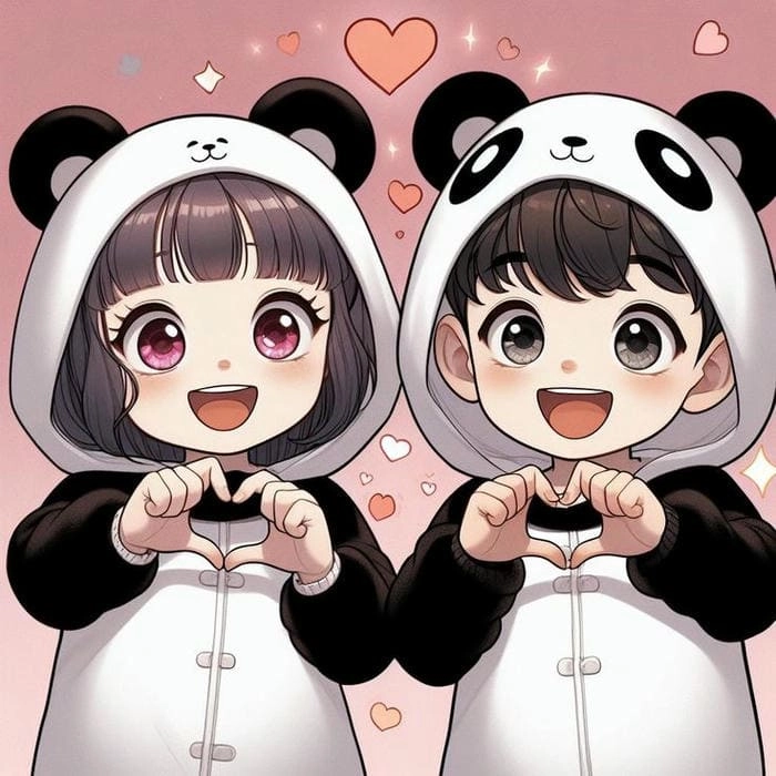 Thư giãn cùng ảnh chibi cặp đôi đáng yêu