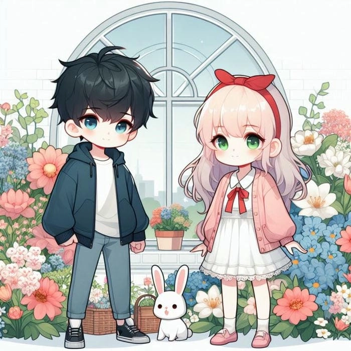 Cực phẩm mới với ảnh chibi cặp đôi cute