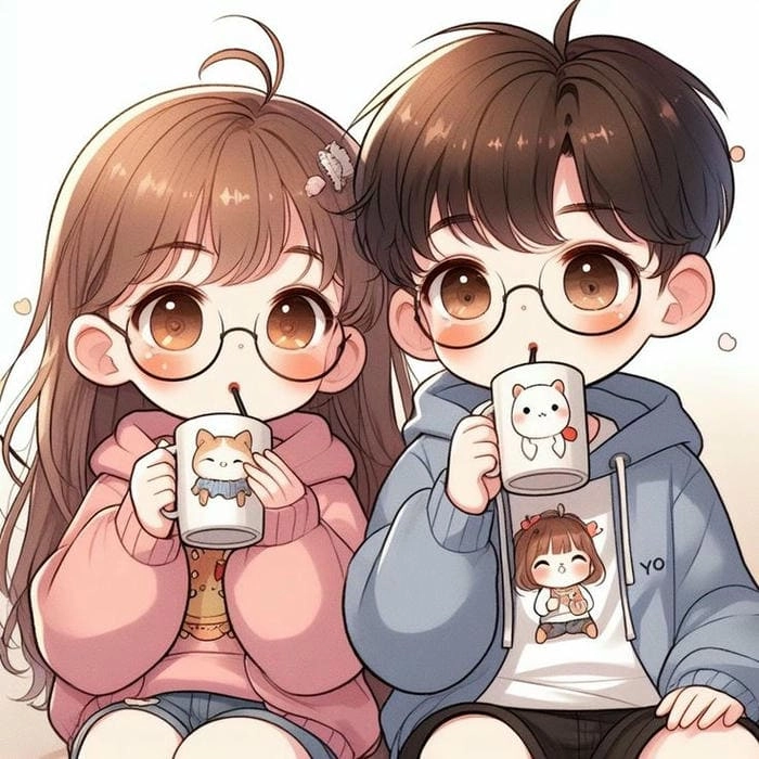 Ngắm nhìn ảnh cặp anime chibi dễ thương