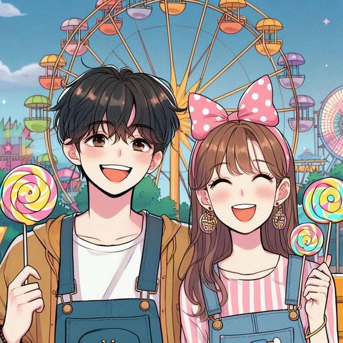 Mãn nhãn với ảnh cặp chibi cute siêu dễ thương