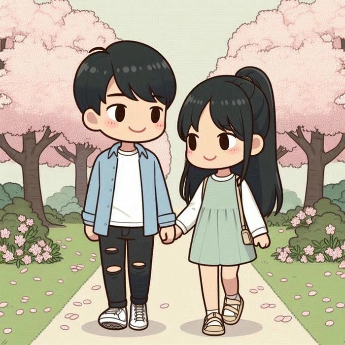 Bộ sưu tập ảnh cặp chibi rời độc đáo
