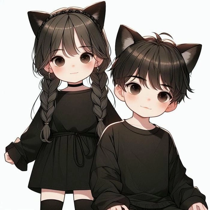 Chọn ngay ảnh cặp đôi chibi siêu nổi bật