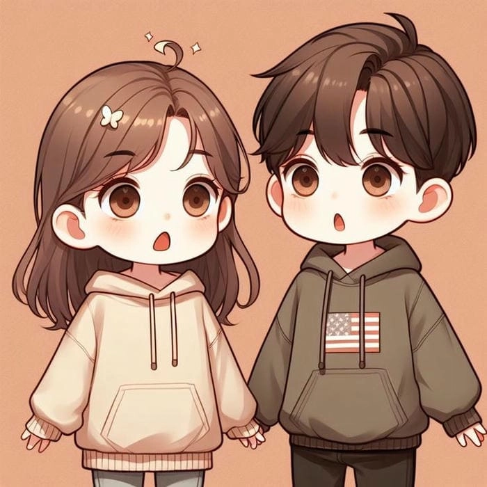 Bộ ảnh đôi chibi dễ thương gây bão