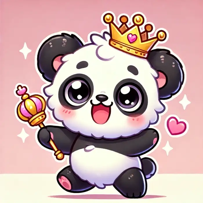 Chibi gấu trúc tạo điểm nhấn cho trang cá nhân