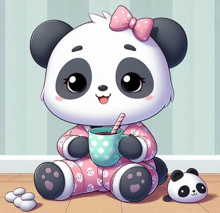 Ảnh gấu trúc chibi phù hợp làm avatar độc đáo
